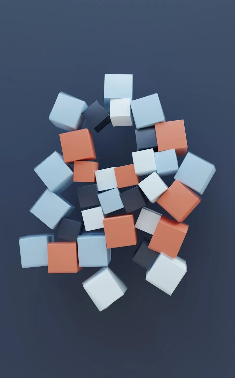 Un bouquet de cubes assis sur une table